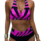 Damen Hochgeschnittener Bikini mit modischem Wickeldesign R&B
