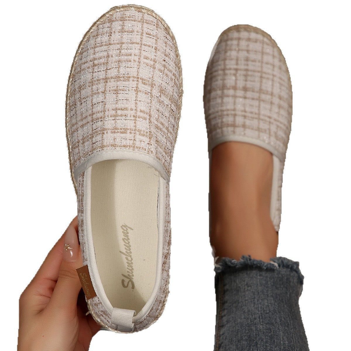 Damen Espadrilles mit rutschfester Sohle und anatomischem Fußbett R&B