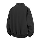 Herren lässige Übergangsjacke mit hohem Kragen und elastischem Bund R&B