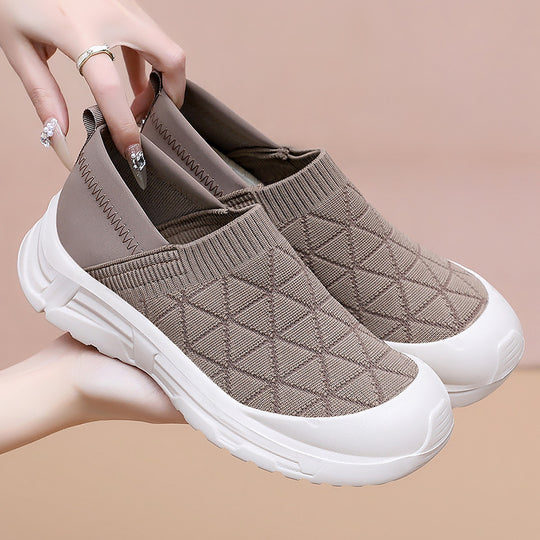 Damen Leichte Slip-On Sneakers mit rutschfester Sohle und atmungsaktivem Obermaterial R&B