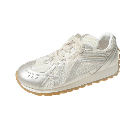 Damen Sportliche Fitness Sneakers mit atmungsaktiver Mesh-Oberfläche und rutschfester Sohle R&B