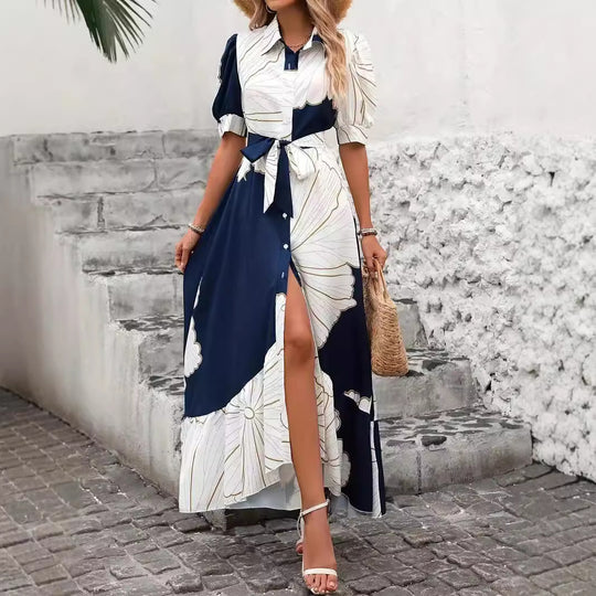 Damen Maxikleid mit floralem Design R&B