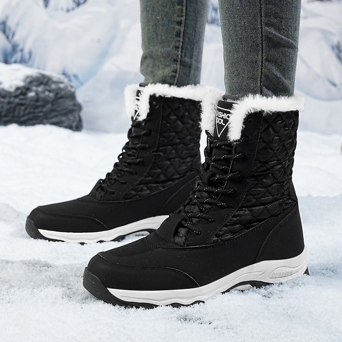 Damen Winterfestige Stiefel mit isolierter Fütterung und rutschfester Sohle R&B