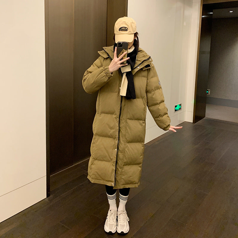 Damen Lange isolierte Winterjacke mit Kapuze und zusätzlichen Innentaschen R&B