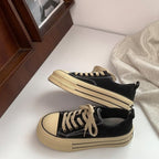 Damen modische Plateau-Sneaker mit samtiger Oberfläche und elastischem Schnürsystem R&B