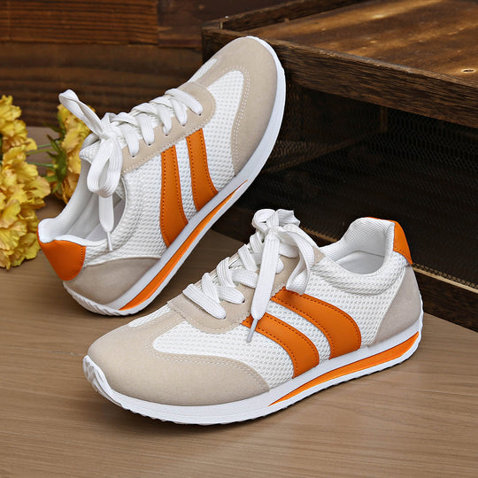 Damen sportliche Sneaker mit atmungsaktiven Mesh-Einsätzen R&B