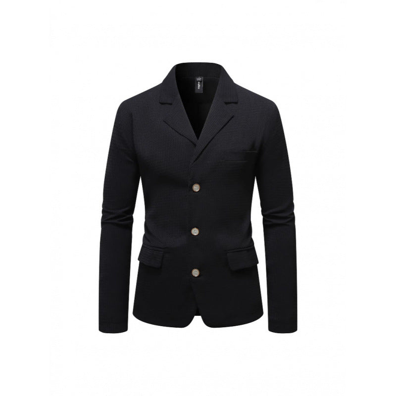 Herren eleganter Blazer mit strukturiertem Design und praktischen Taschen R&B