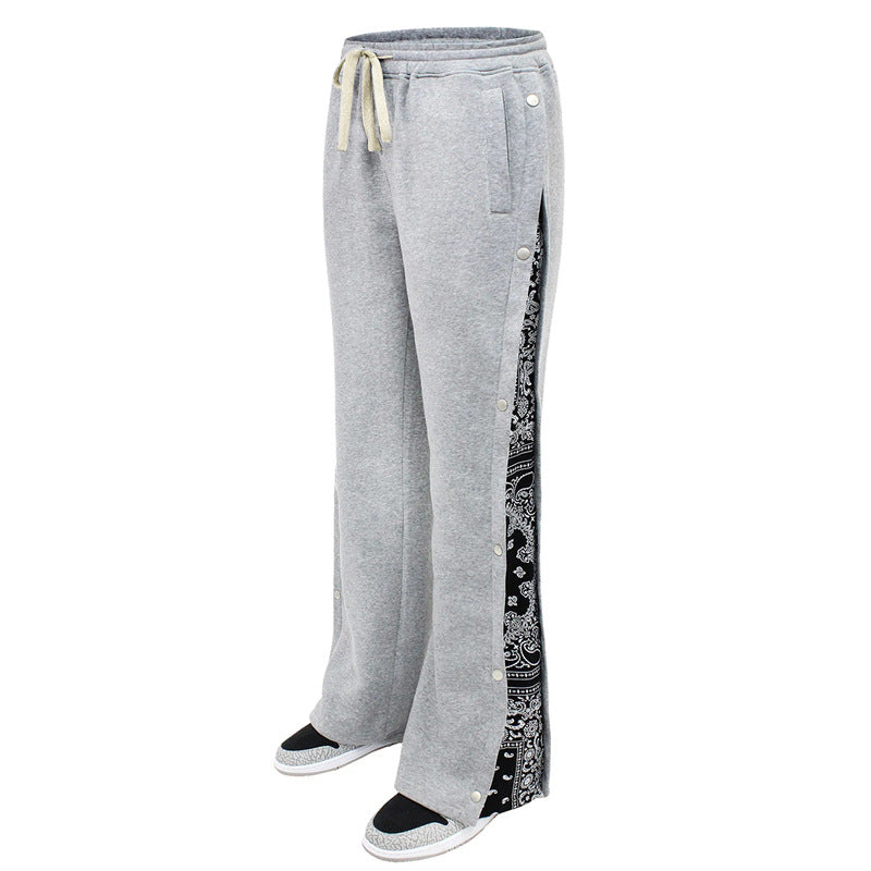 Herren lässige Sporthose mit seitlichem Druck-Design und praktischen Taschen R&B