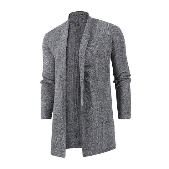 Herren Strickjacke mit offenem Design und minimalistischen Taschen R&B