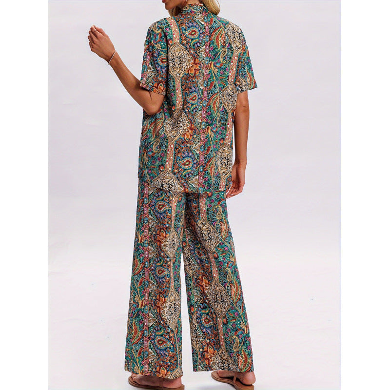 Damen Kurzarm-Overall mit Rüschendetails und Bindegürtel R&B