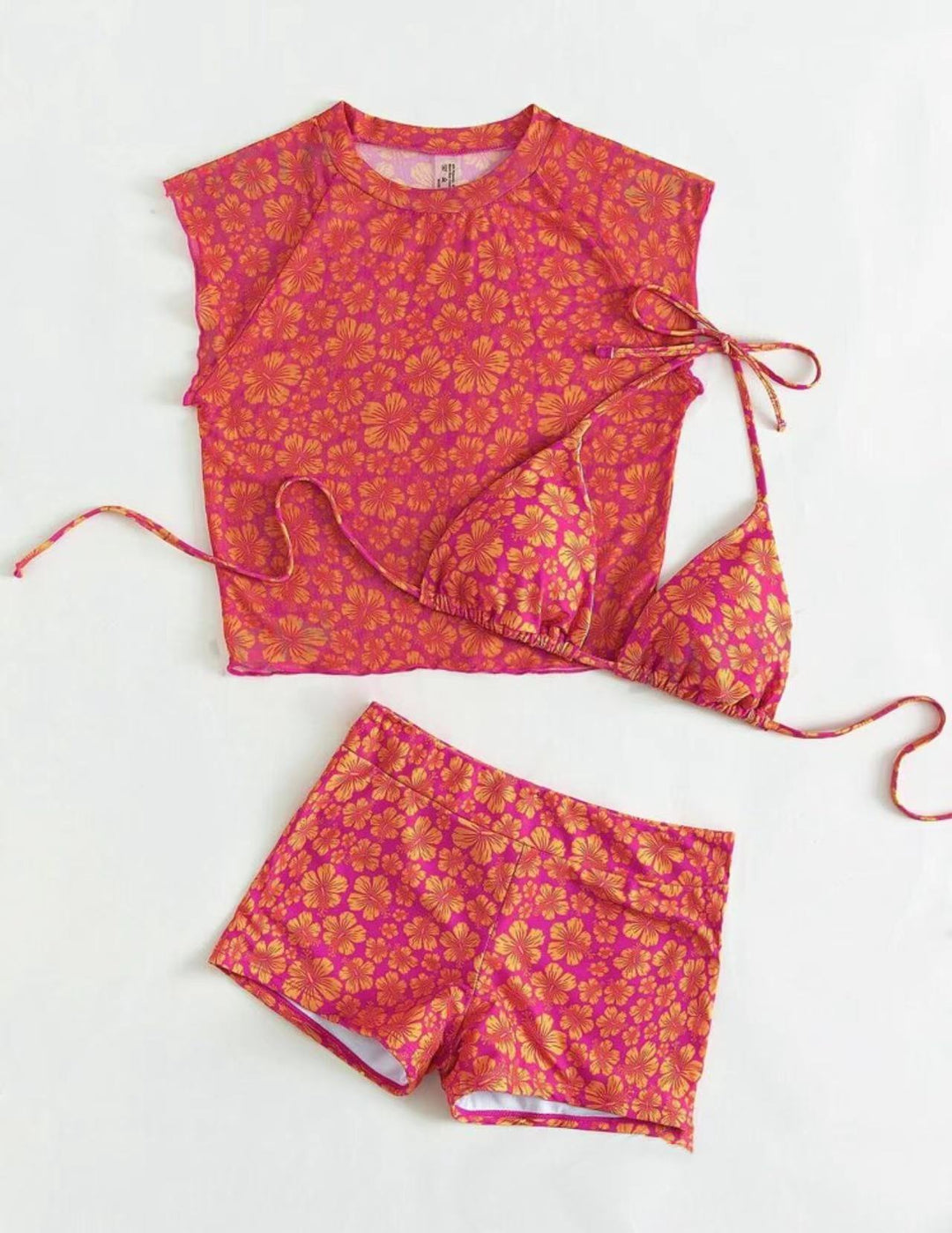 Damen Bikiniset mit elegantem Oberteil und modischen Shorts R&B