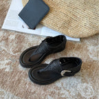 Damen elegante Zehentrenner-Sandalen mit modischem Riemendesign und rutschfester Sohle