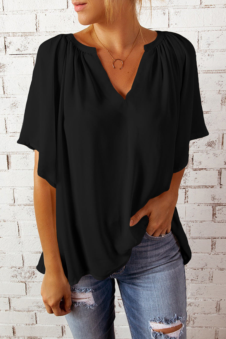 Damen elegante Chiffon-Bluse R&B