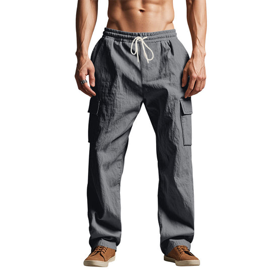 Herren lockere Cargohose mit elastischem Bund und praktischen Seitentaschen R&B