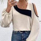 Damen Designer-Top mit Cut-Out-Ärmeln R&B