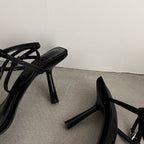 Damen elegante High Heel Sandalen mit zierlichem Riemendesign R&B