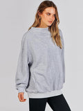 Damen lässiger Oversized Pullover mit schmalem Bund R&B