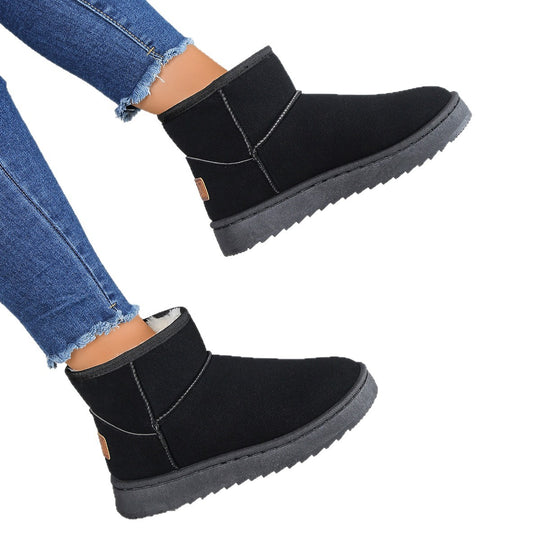 Damen modische Winterstiefeletten mit warmem Innenfutter und rutschfester Sohle R&B