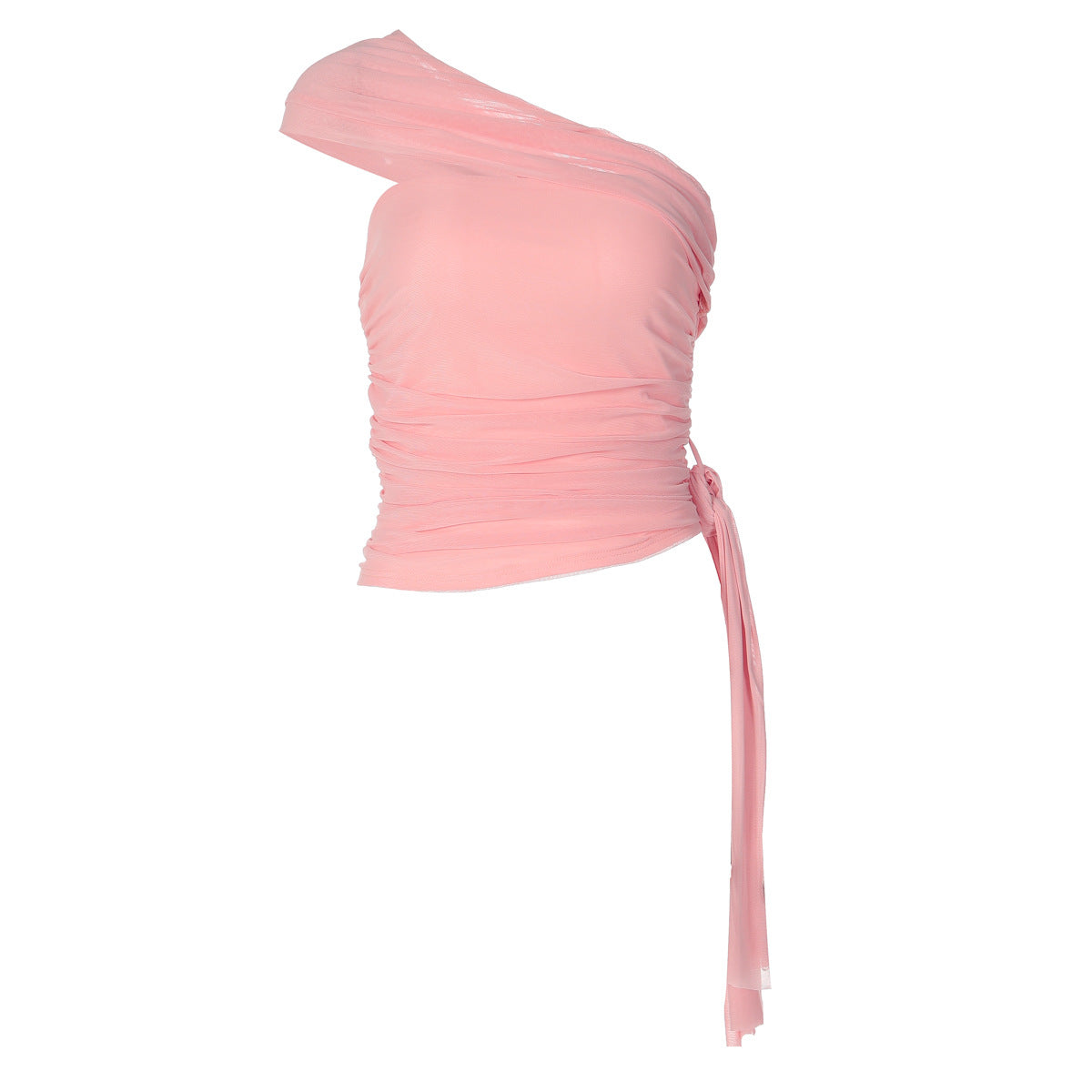 Damen Elegantes Asymmetrisches Top mit Wickeldesign R&B