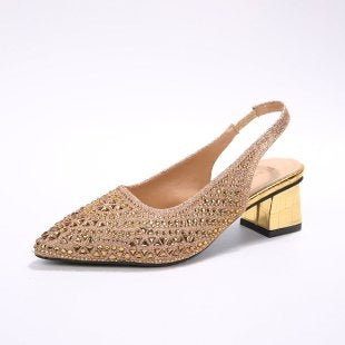 Damen Slingback-Pumps mit glamourösem Kristall-Detail R&B