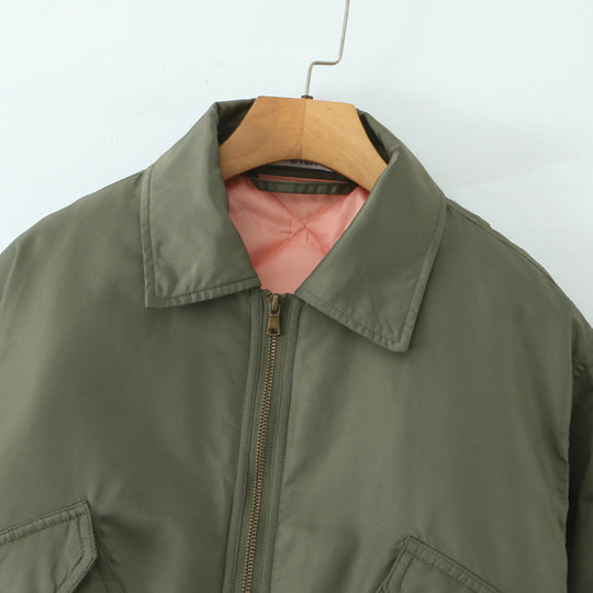 Damen lässige Bomberjacke mit praktischen Taschen R&B