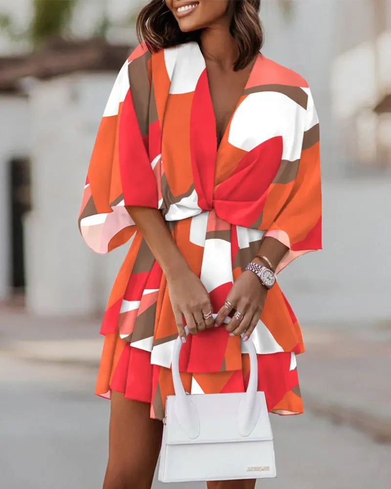 Damen Sommerkleid im lässigen Chiffon-Stil R&B
