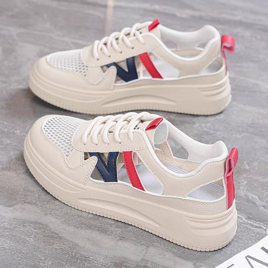 Damen Sportliche Sneaker mit atmungsaktiver Netzstruktur und dämpfender Sohle R&B