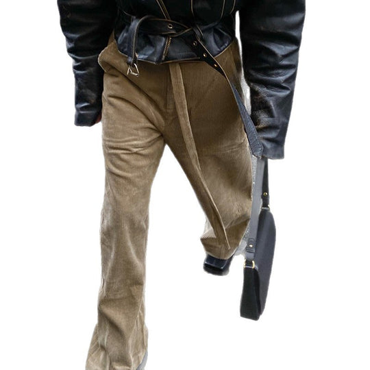 Damen lockere Leinenhose mit Taillengürtel R&B