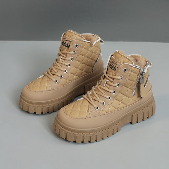 Damen Modische Winterstiefel mit gepolstertem Innenfutter und robustem Sohlenprofil R&B