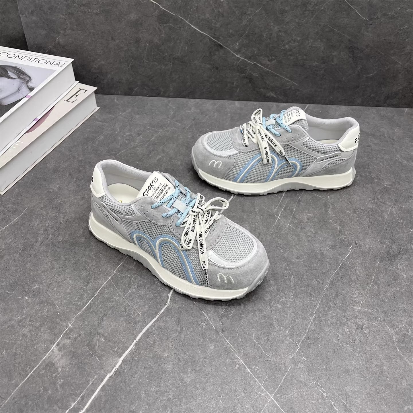 Damen Sportliche Sneakers mit atmungsaktivem Obermaterial und dämpfender Sohle R&B
