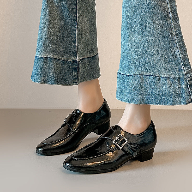Damen elegante Slipper mit modischem Schnallen-Detail R&B