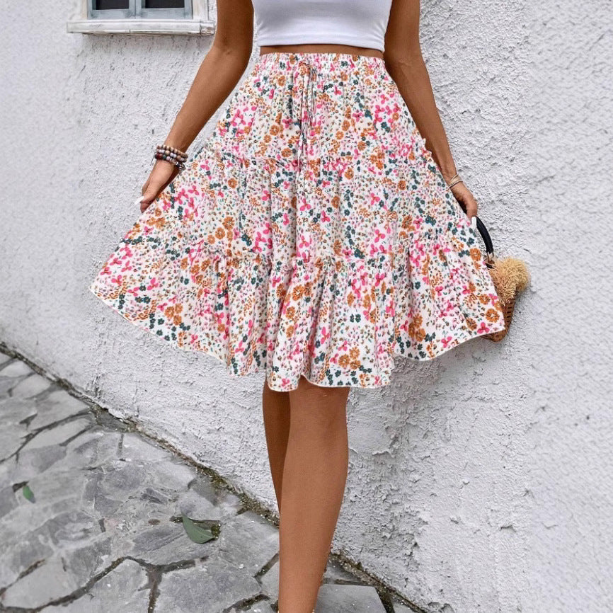Damen Verspieltes Crop-Top und Maxirock Set R&B
