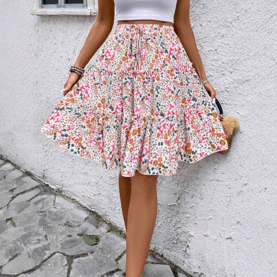 Damen Verspieltes Crop-Top und Maxirock Set R&B