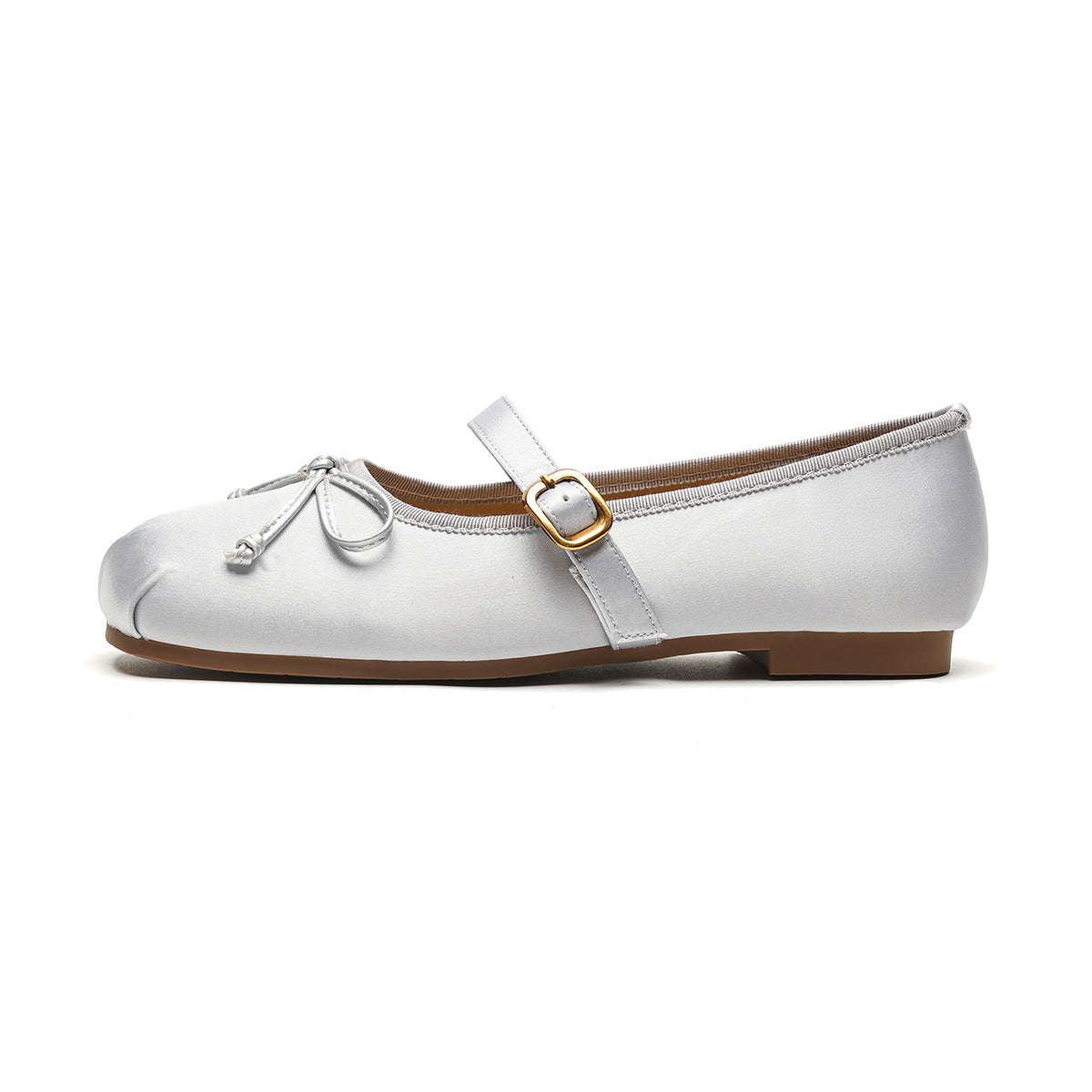 Damen Ballerinas mit modischem Schnallenakzent