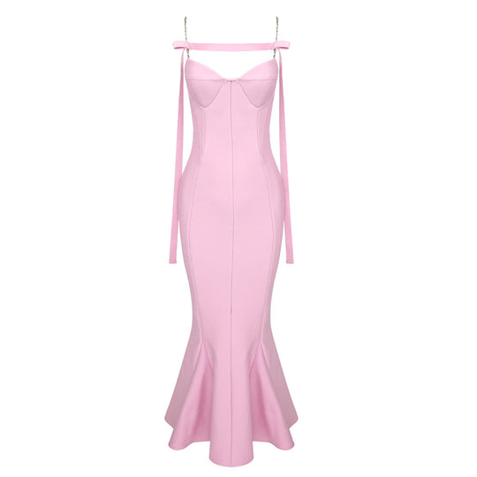 Damen Elegantes Meerjungfrauen-Kleid mit schulterfreier und taillierter Passform R&B