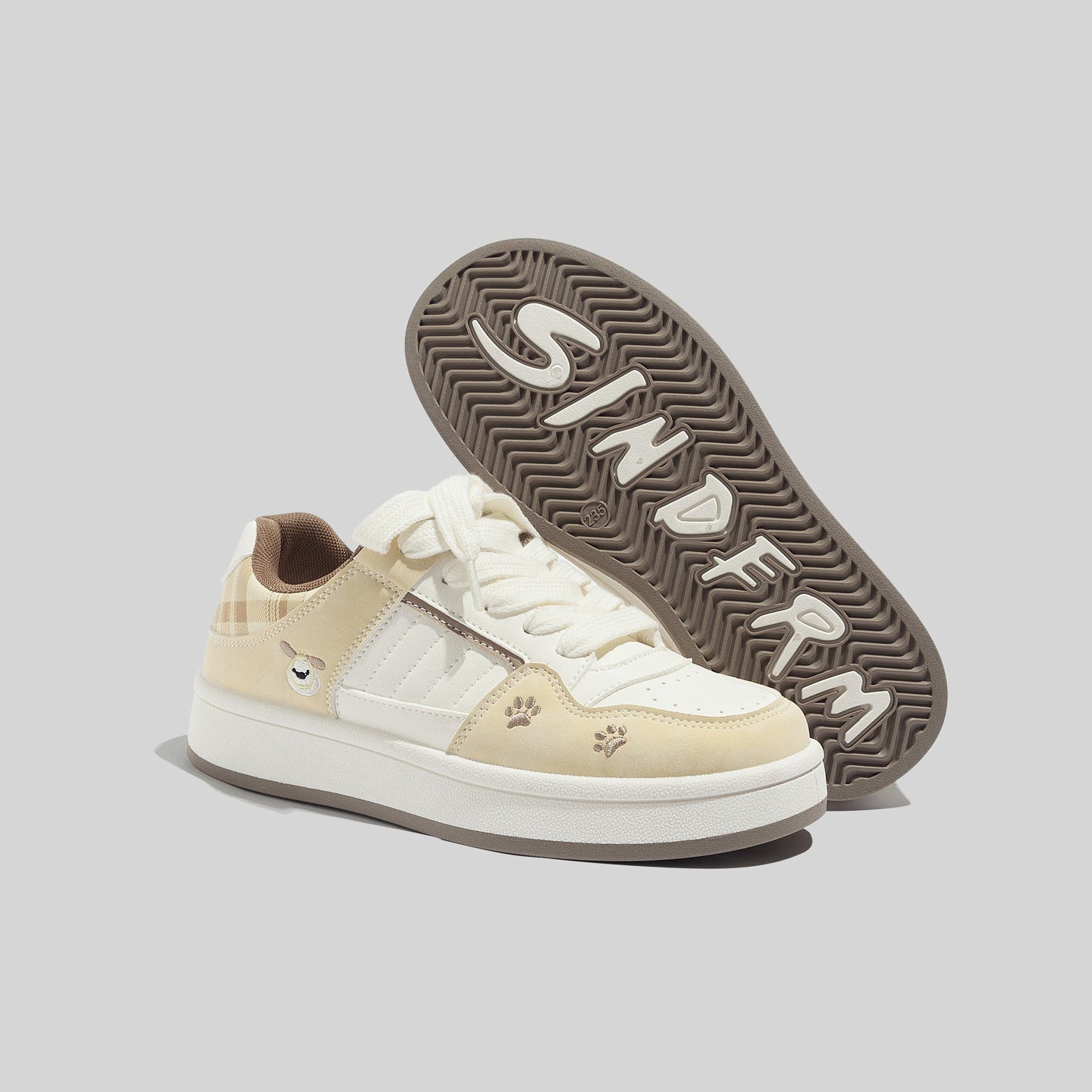 Damen Sneaker mit niedlichen Tierapplikationen und gepolsterter Innensohle