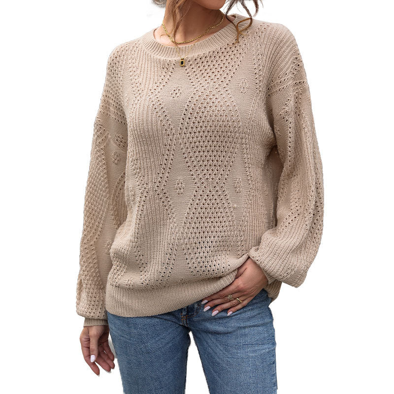 Damen Strickpullover mit luftiger Struktur R&B