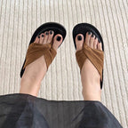 Damen Zehentrenner-Sandalen mit ergonomischem Fußbett und weich gepolstertem Riemendesign R&B