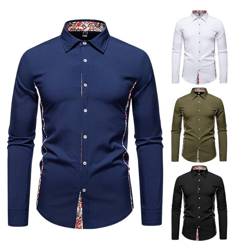 Herren Elegantes Hemd mit kreativem Floral-Muster und modernen Akzenten R&B