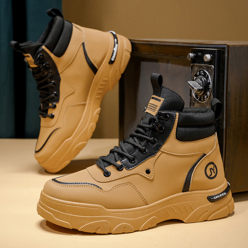 Herren Sneaker Boots mit hohem Schaft und rutschfester Sohle