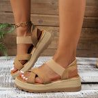 Damen Komfortable Sandalen mit verstellbaren Riemen und anatomischem Fußbett