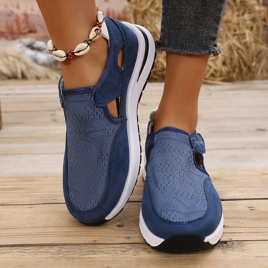 Damen Atmungsaktive Slip-On Sneakers mit flexiblem Gummizug R&B