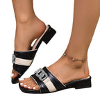 Damen Komfortable Slides mit modischem Ketten-Design R&B