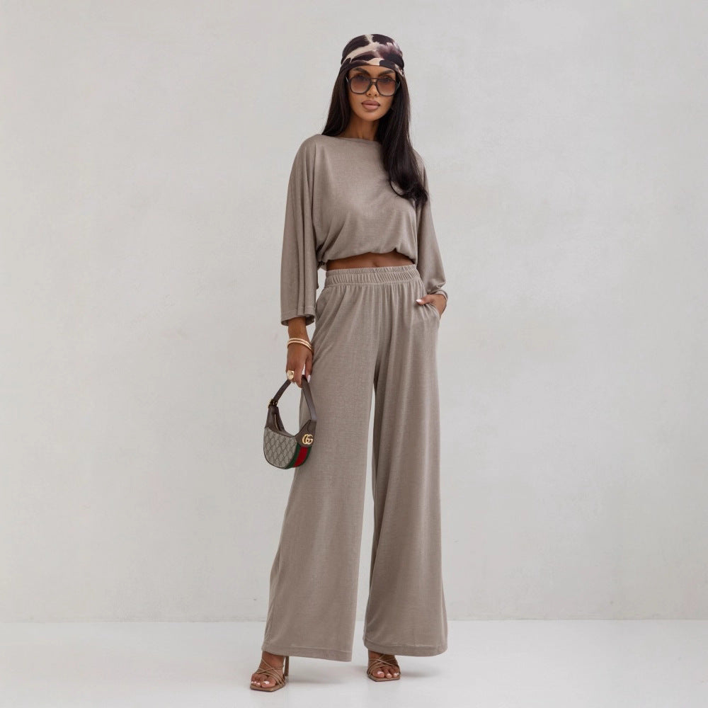 Damen lässiges Lounge-Set mit weitem Schnitt und bequemen Stoff R&B