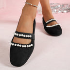 Damen Ballerinas mit modischer Perlenverzierung R&B