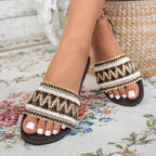 Damen Trendige Relax-Sandalen mit dekorativem Riemendesign R&B
