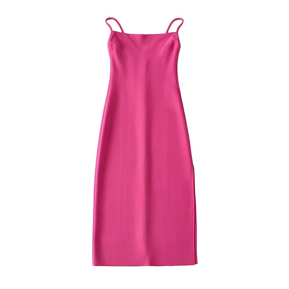 Damen langes Abendkleid mit elegantem Schlitz R&B