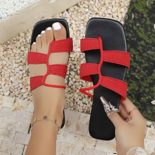 Damen modische Riemchen-Sandalen mit komfortabler Sohle R&B