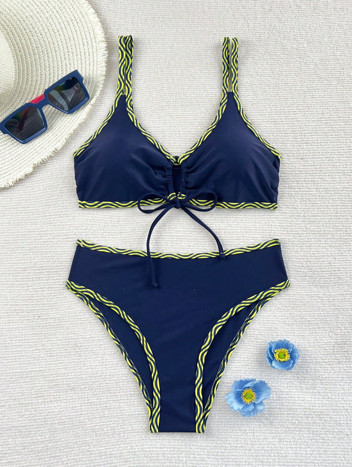 Damen Triangel-Bikini mit modischem Leopardenmuster R&B