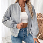 Damen lässige Sweatjacke mit voluminösen Ärmeln R&B